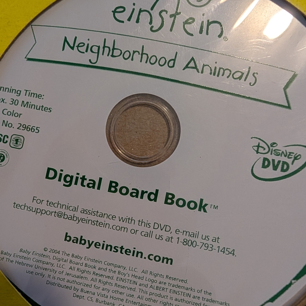 Vintage Baby Einstein neighborhood animals digital board book‎ DVD